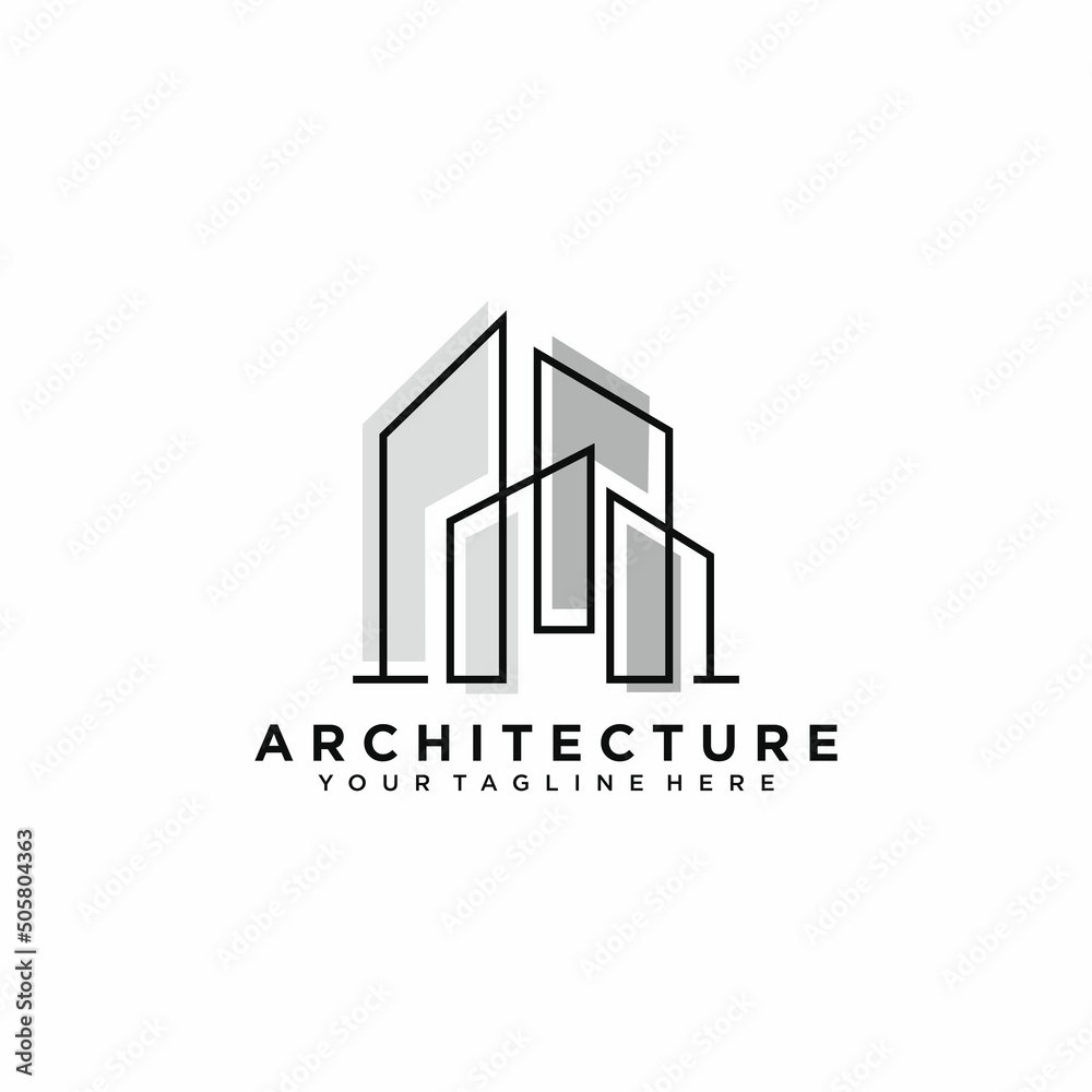 Architecture logo design, Vector construction company brand design ...