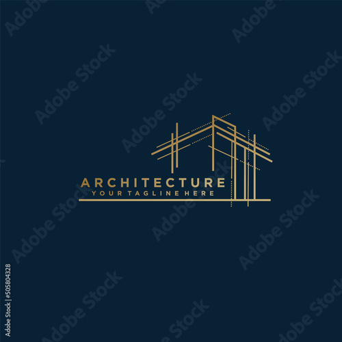Architecture logo design, Vector construction company brand design template. Architect and Construction vector logo template
