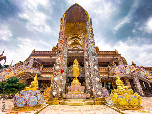 Wat Phrathat Pha Sorn Kaew, white buddha temple in Phetchabun, Thailand photo