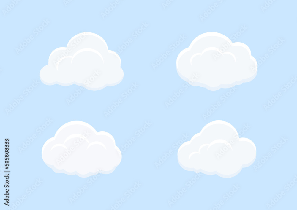cloud vector isolated on white background ep207