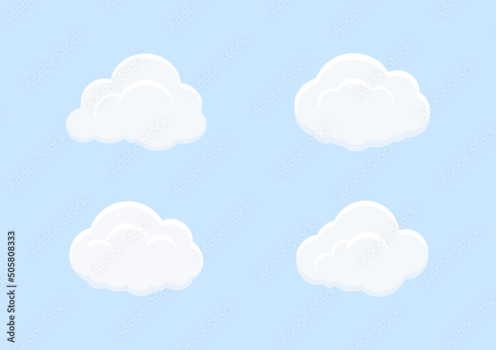 cloud vector isolated on white background ep207 cloud vector isolated on white background ep207