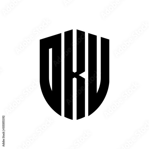 OKU letter logo design. OKU modern letter logo with black background. OKU creative  letter logo. simple and modern letter logo. vector logo modern alphabet font overlap style. Initial letters OKU  photo