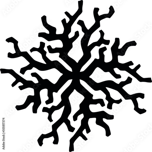 Roots on white background Nature illustration. Tree vector icon. rhomboid shape. Stock image.