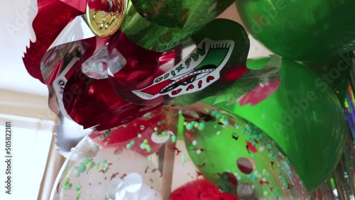 Decoration for Mexican party with balloons and pinwheels 003