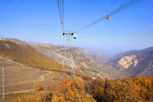 Tatev cableway (Wings of Tatev) in Armenia 