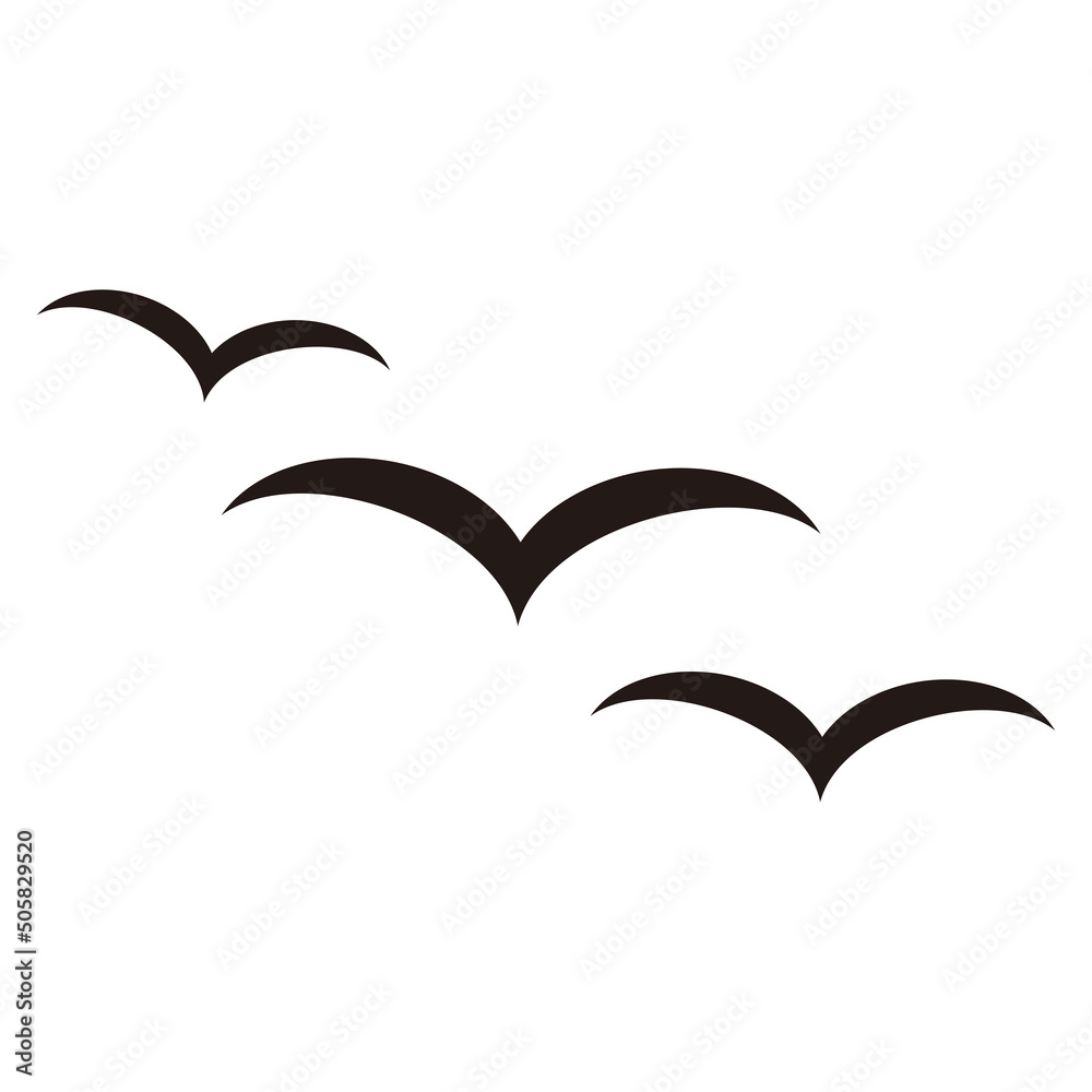 Flying birds icon vector illustration sign