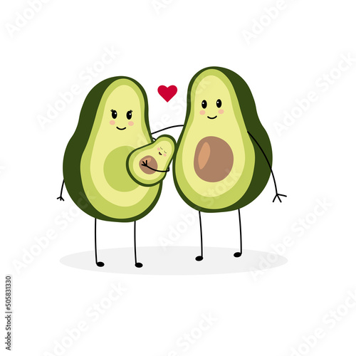  Vector avocado family
