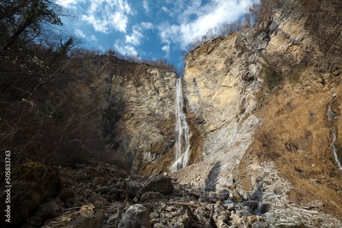 Waterfall Brinta in Slovenian Alps photo