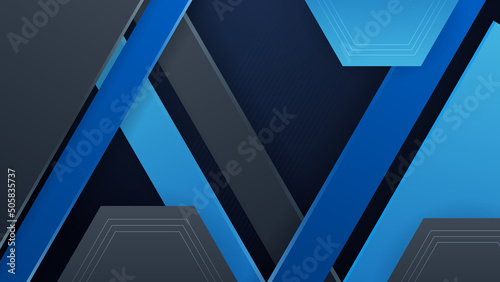 Abstract blue and black background. Abstract blue on black background texture. Dynamic curves ands blurs pattern. Detailed fractal graphics. Science and technology concept.