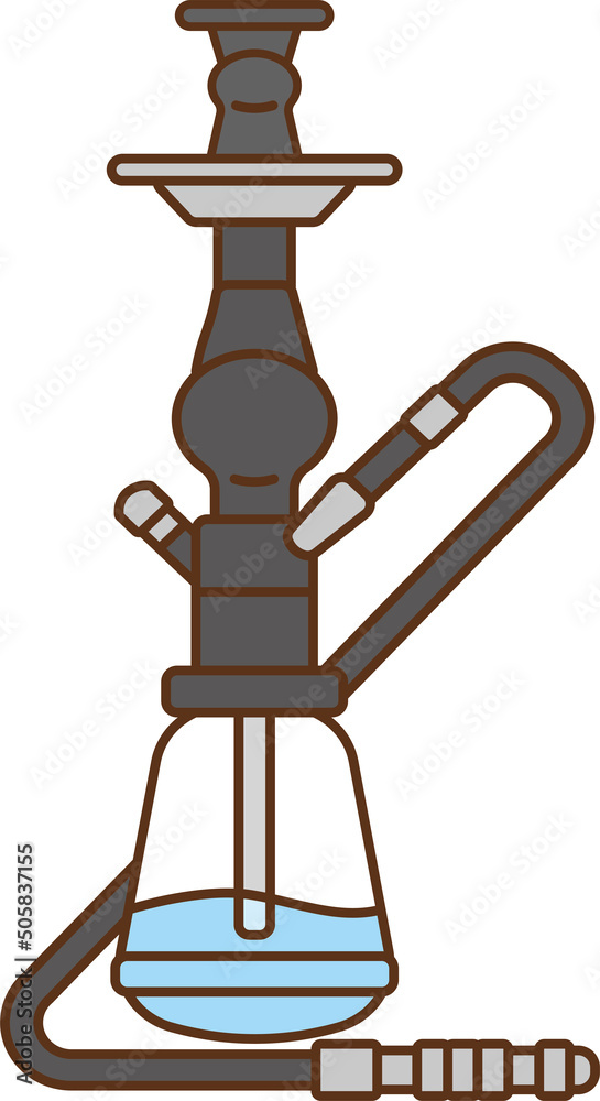 Illustration of Shisha from the front Illustration of Shisha from the front
