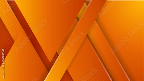 Abstract yellow and orange warm tone background with simply curve lines lighting element vector for presentation design