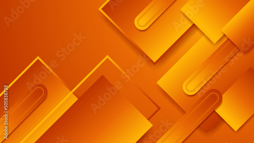 Abstract orange yellow geometric shapes vector technology background  for design brochure  website  flyer. Geometric orange yellow geometric shapes for poster  certificate  presentation  landing page