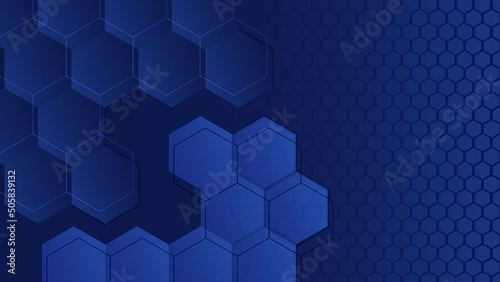 Abstract blue and black geometric shapes background. Vector abstract graphic design banner pattern presentation background web template.