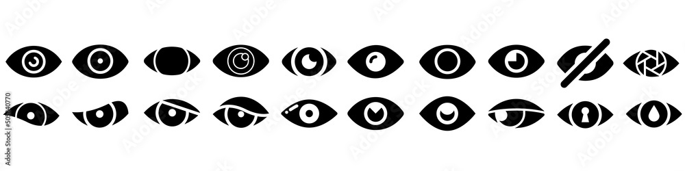 Eye icon vector set. look illustration sign collection. watch symbol. view logo. Eye icon vector set. look illustration sign collection. watch symbol. view logo.