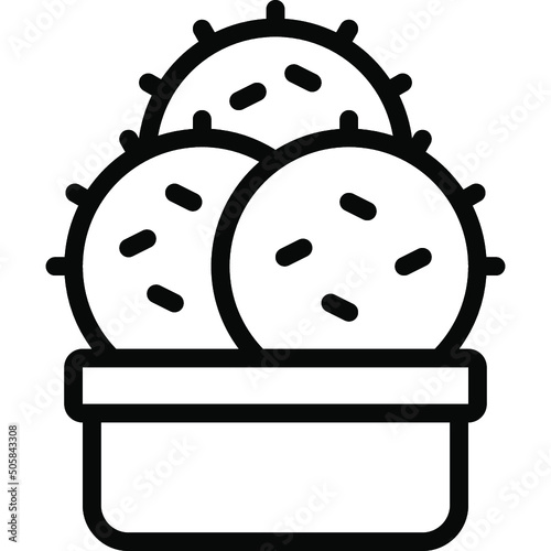 Triple Circular Cactus Icon