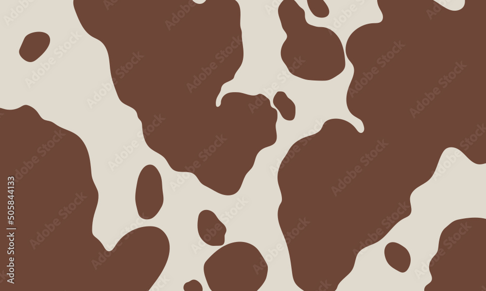 Vector brown cow print pattern animal Seamless. Cow skin abstract for  printing, cutting, home decorate and more. Stock Vector