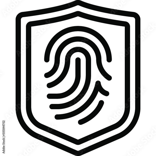 Thumb Print Shield Icon