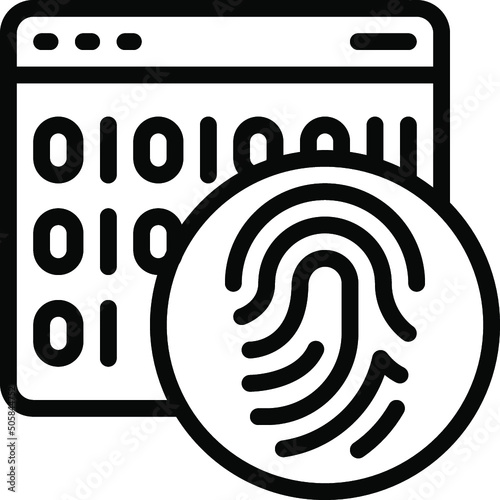 Thumb Print Website Code Icon