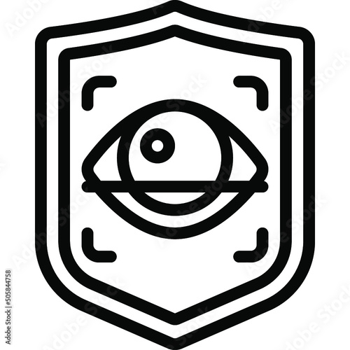 Retina Scan Shield Icon