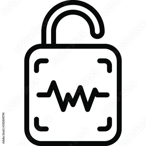 Voice Recognition Lock Icon