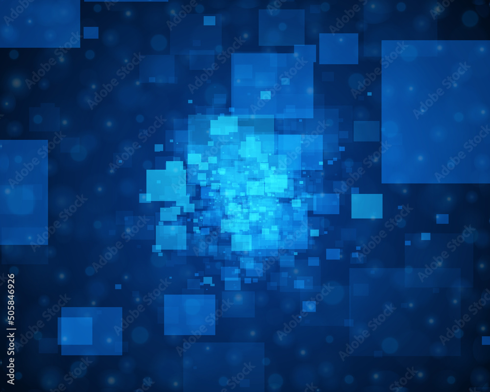 Digital geometry shape abstract flow matrix blue rectangle figure cyberspace flash spotlight background vector illustration. Technology stream perspective dynamic electronic polygonal mosaic explosion Digital geometry shape abstract flow matrix blue rectangle figure cyberspace flash spotlight background vector illustration. Technology stream perspective dynamic electronic polygonal mosaic explosion