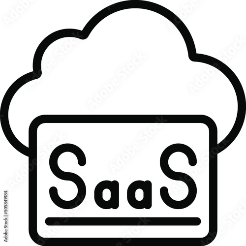 Saas Cloud Icon
