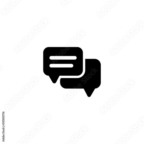 Text chat, speech bubble, message line icon 