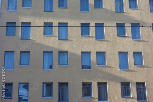 window pane in a building