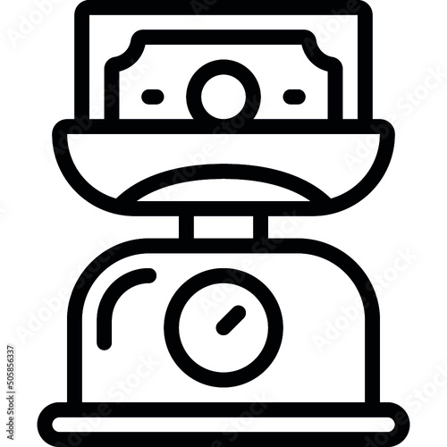 Weighing Money Icon