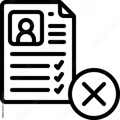 Rejected Resume Icon