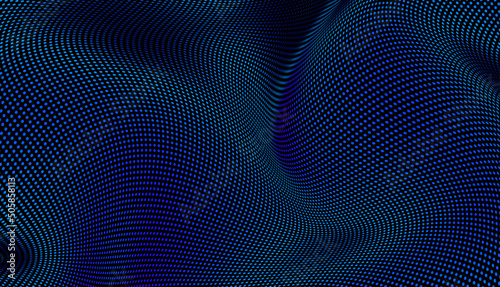 Abstract gradient wave of particles. 