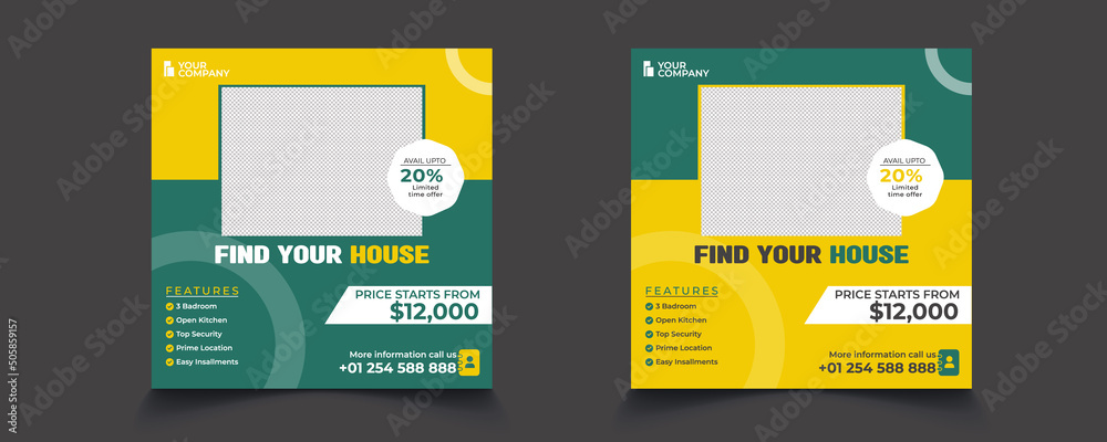house social media post design house social media post design
