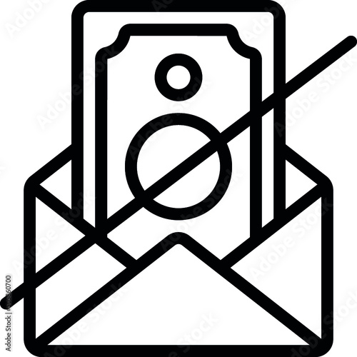 No Paycheck Icon
