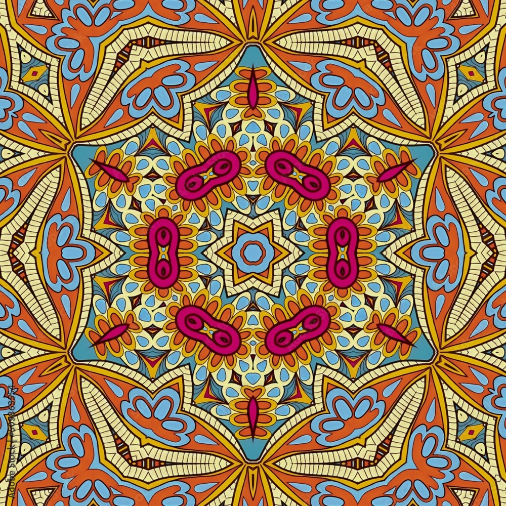Luxury Pattern Background Mandala Batik Art by Hakuba Design 431
