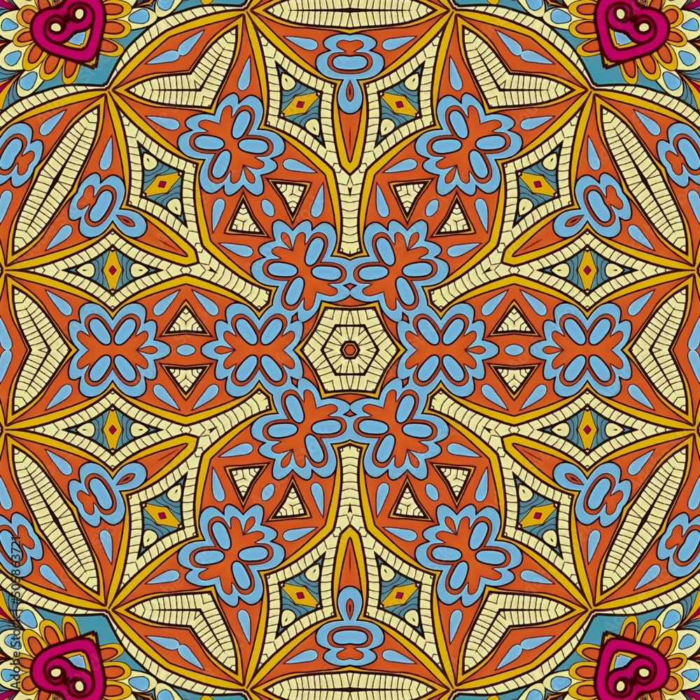 Luxury Pattern Background Mandala Batik Art by Hakuba Design 421