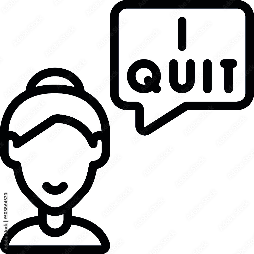 Quit Job Icon Stock ベクター Adobe Stock