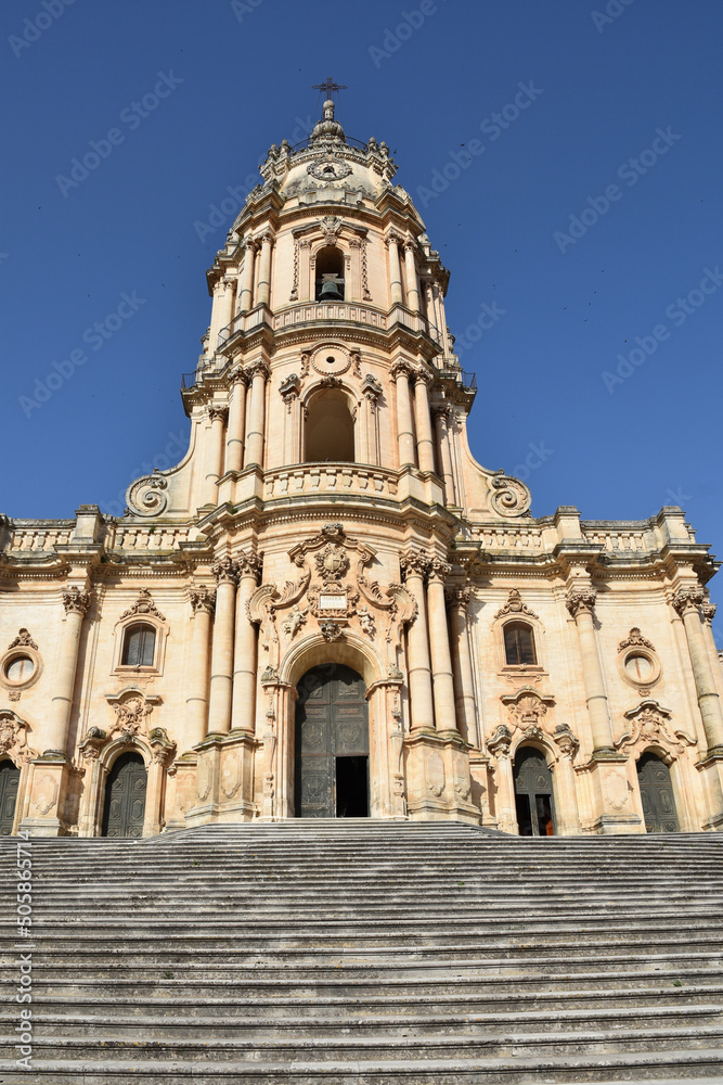 The cathedral of  of Modica, an old town of Sicily region, Italy.
