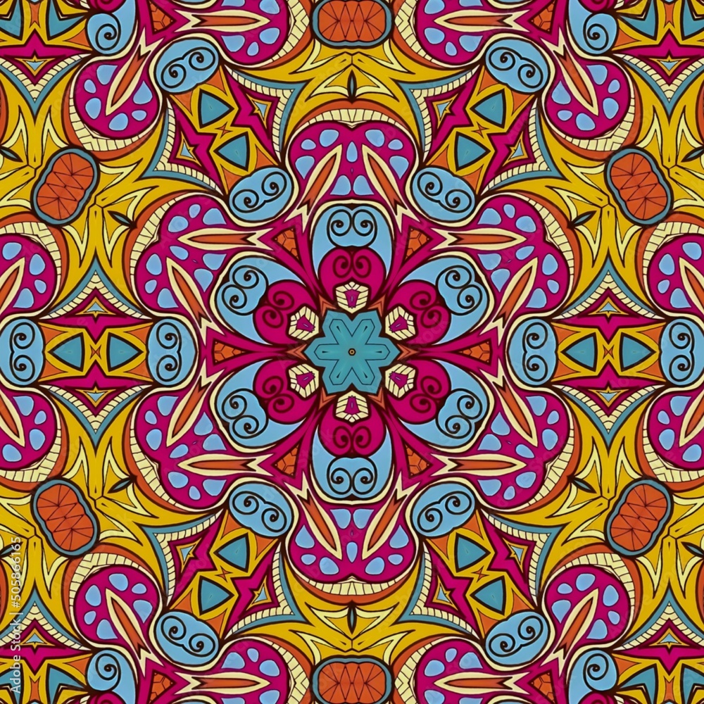 Luxury Pattern Background Mandala Batik Art by Hakuba Design 237