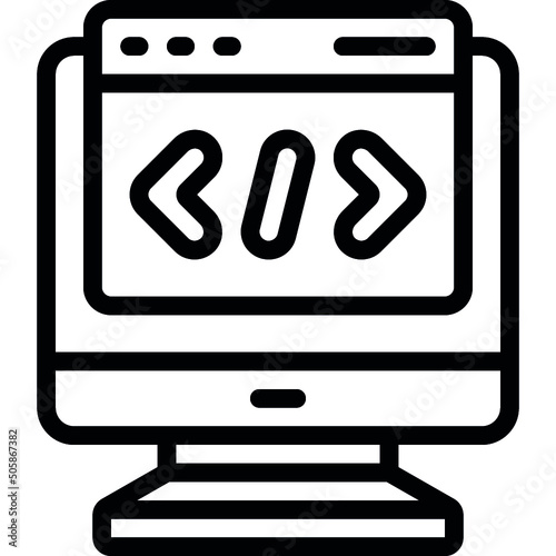 Computer Web Code Icon