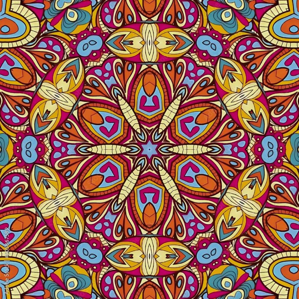 Luxury Pattern Background Mandala Batik Art 110
