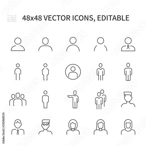 Obraz na plátne Simple vector line icons