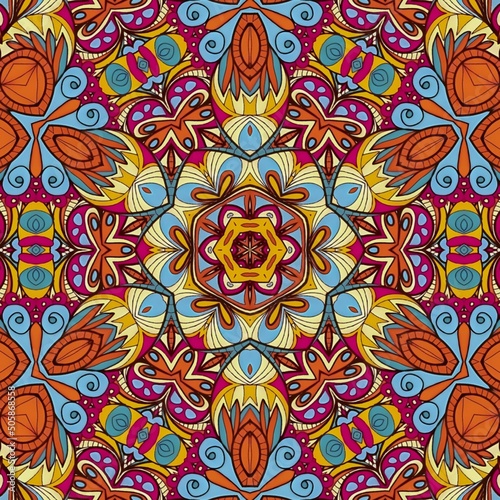 Luxury Pattern Background Mandala Batik Art 14