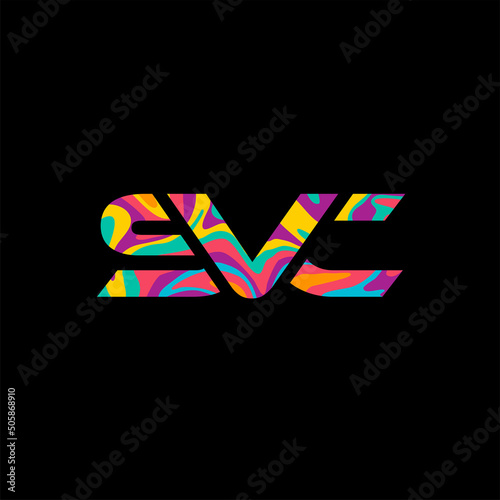 SVC Logo Creative Modern Minimal Alphabet S V C Initial Letter Mark Monogram Editable in Vector Format