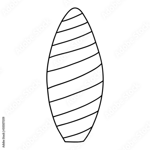 surfboard vector outline illustration