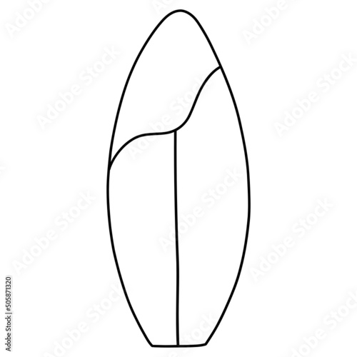 surfboard vector outline illustration