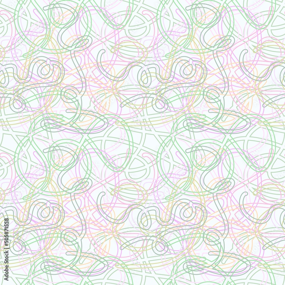 Cartoon waves seamless abstract pattern for textiles and packaging and gifts and cards and linens and kids