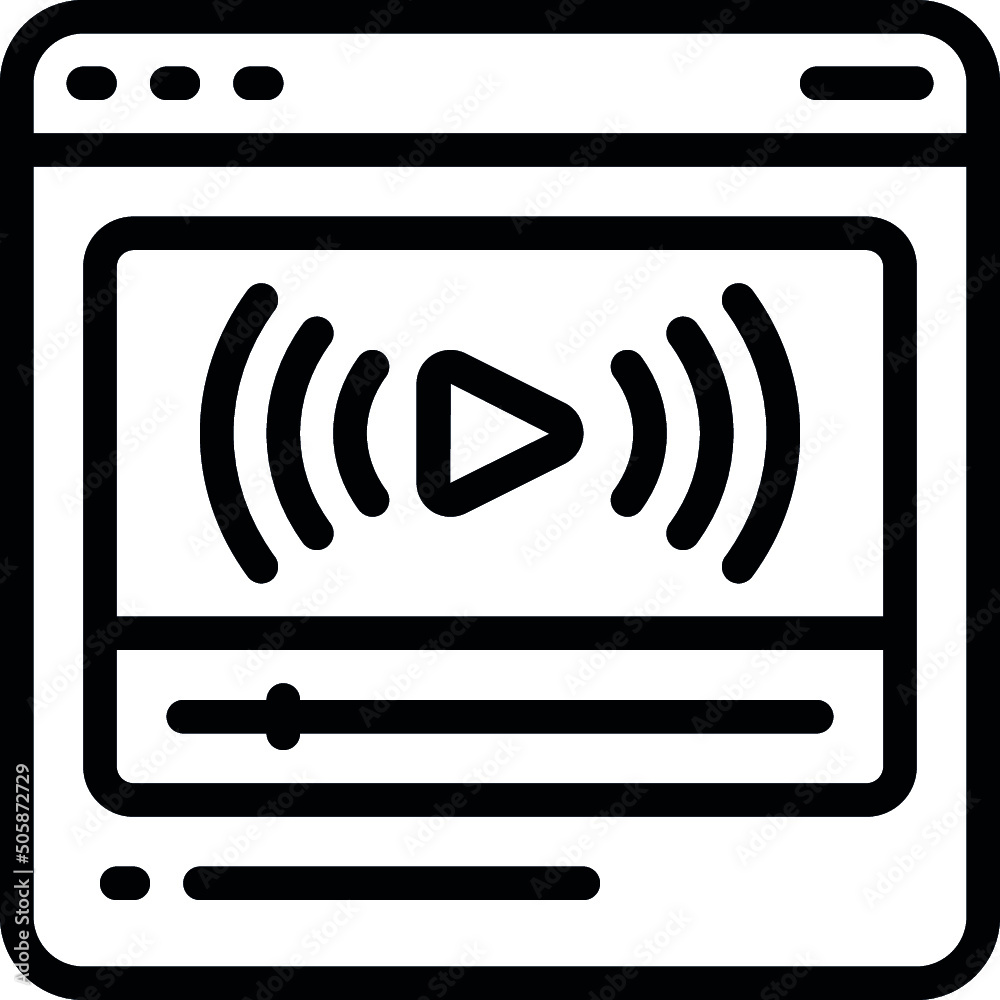 Live Streaming Website Icon Live Streaming Website Icon
