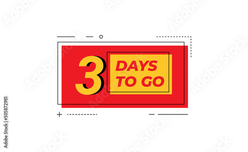 Three days go sale price offer promo deal timer, 3 days only.