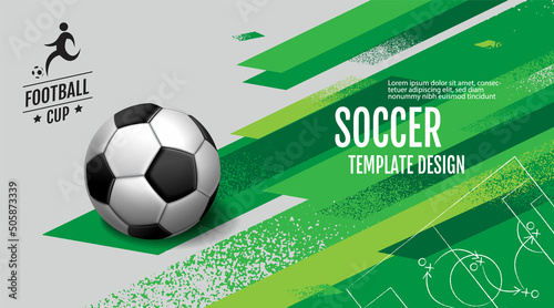 Soccer layout design , football , background Illustration. © momo design