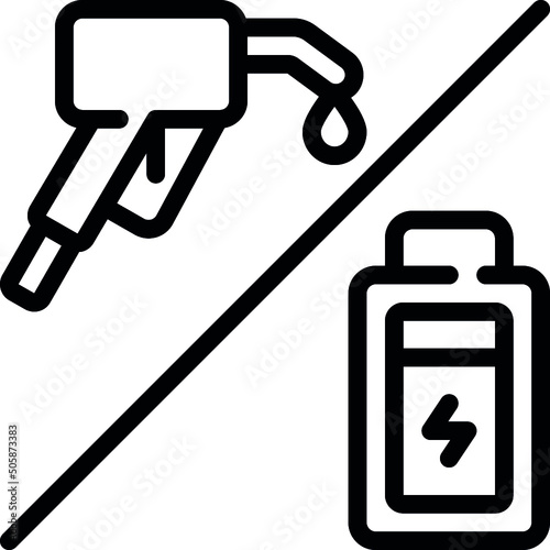 Fuel Vs Battery Icon